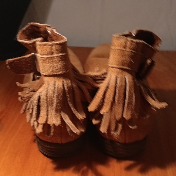 Minnetonka Brown Suede Ankle Boots Size 8 - Picture 10 of 15